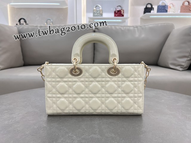 Dior专柜新款迪奥顶级原单白色Lady D-Joy手袋手提肩背女包 djfk1231